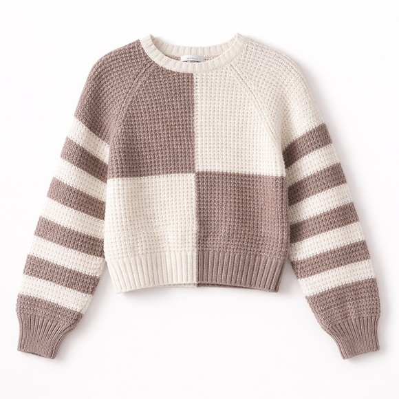 Altar'd State Sweaters - 🧶Altar’d State Super Soft Chenille Block-Stripe Sweater – Size L – EUC